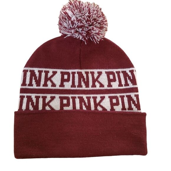 PINK Victoria's Secret Accessories - Pink Victoria's secret hat winter cap Women's maroon Ski cap